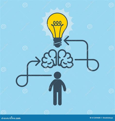 Thinking New Idea And Invention Concept Stock Vector Illustration Of