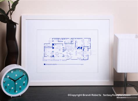 Brady Bunch Layout | Brady Bunch House Floor Plan Poster