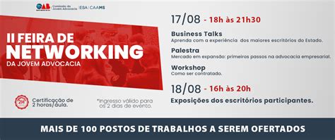 Comiss O Da Jovem Advocacia Promove Feira De Networking Nesta Semana