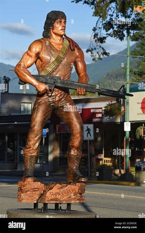 Hope British Columbia Canad Aug Una Estatua Tallada De