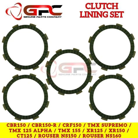 GPC Clutch Lining Set For TMX155 TMX Supremo TMX 125 XR125 XR150