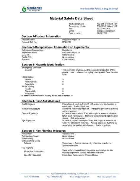 The Definition Of Material Safety Data Sheet At Stella Cynthia Blog