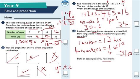 Ratio And Proportion Year 9 KS3 Maths White Rose Maths GCSE AQA