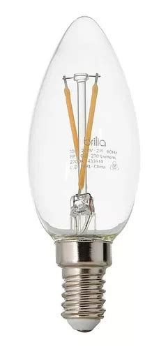 Lâmpada Filamento Led Vela 2w 220v E14 Quente Lm200 Brilia Cor da luz