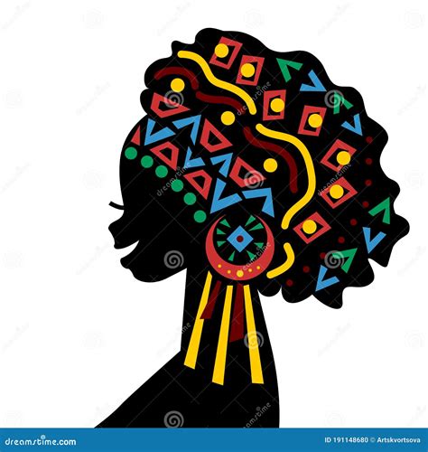 African Woman. Traditional African Art. Ethnical Design Stock Vector - Illustration of coffee ...