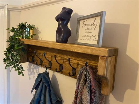 Rustic Wooden Coat Rack Coat Hooks With Shelf Our Home To Yours