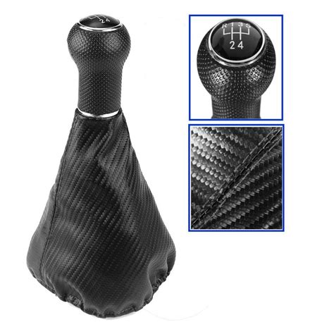 Buy Black 5 Speed Car Gear Knob Shift Gaitor Gaiters Boot For Vw Polo Golf Mk4 Bora At