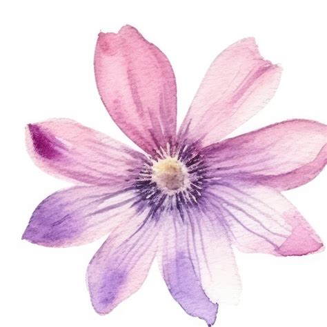 Premium Photo | A drawing of a flower with purple and pink colors.