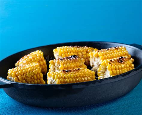 Baked In A Frying Pan Corn And Vegetables Stock Image Image Of