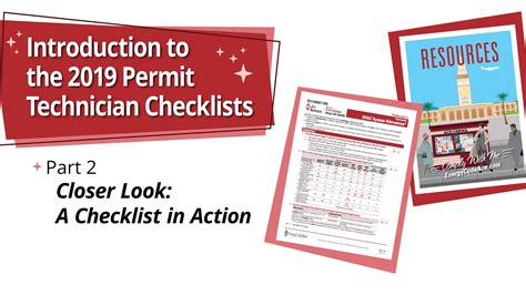 Permit Technician Checklist Part A Checklist In Action Youtube