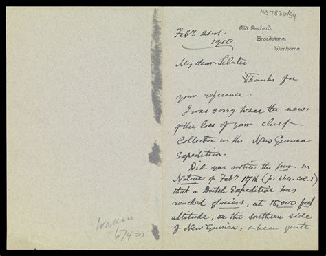 Letters Written By Alfred Russel Wallace Wellcome Collection