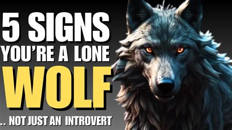 5 SIGNS YOU HAVE A LONE WOLF PERSONALITY NOT JUST AN INTROVERT YouTube