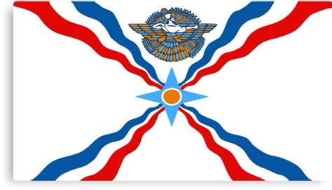 Assyrian Flag Canvas Print By Needthreads Redbubble