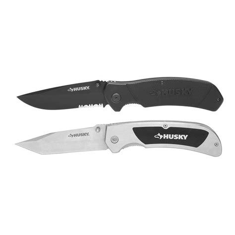 Husky Tactical Knife 2 Pack 99206 The Home Depot