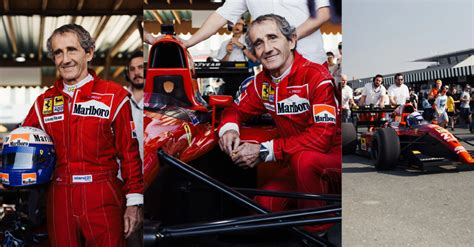 Alain Prost With Ferrari At Gulf Historic Dubai Gp Revival