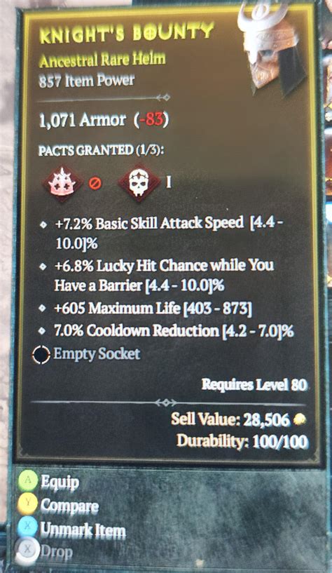 Wts Nice 3 4 Helm Perf Cooldown Max Life Lucky Bar Topic D2jsp