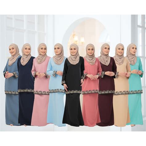 Kurung Dian Lacey Kurung Lacey Kurung Raya Part Shopee Malaysia