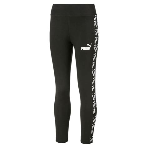 Puma Girls Amplified 7 8 Leggings Black White