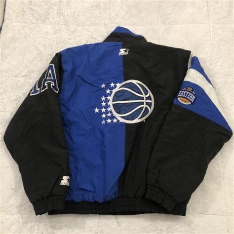 Rare Vintage 90s Nba Basketball Orlando Magic Full Zip Starter Jacket