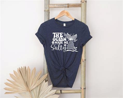 The Ocean Made Me Salty Shirt Beach Shirt Unisex T Shirt Etsy