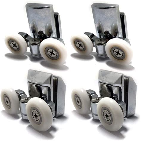 Cokritsm 4pcs Shower Door Rollers 23mm Sliding Shower Doors Wheels 2 Top And 2 Bottom Shower