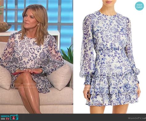 Wornontv Natalies Blue Floral Print Mini Dress On The Talk Natalie