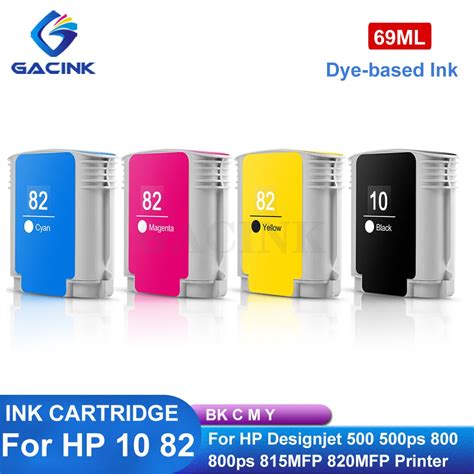 For HP 10 82 C4844A C4911A Ink Cartridge 69ML Dye Ink For HP Designjet