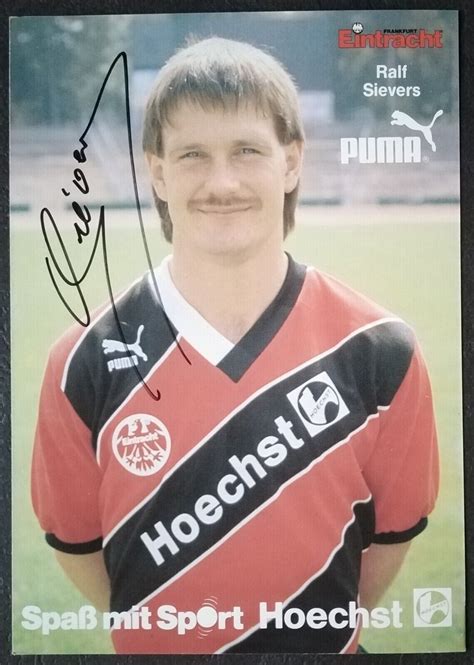 Ralf Sievers Eintracht Frankfurt Autogrammkarte Original Signiert