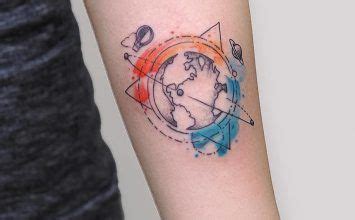 Best World Map Tattoo Ideas For Travel Lovers Page Of