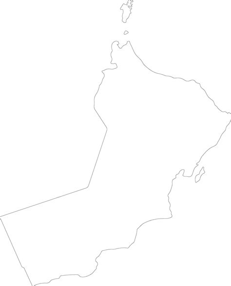 Oman Outline Map Vector Art At Vecteezy