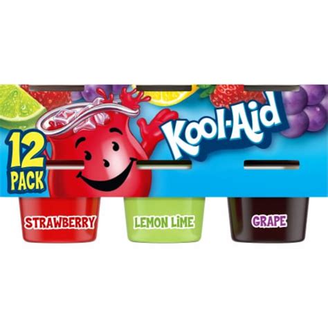 Kool-Aid Strawberry Lemon Lime and Grape Ready To Eat Gelatin Snacks, 12 ct - Kroger