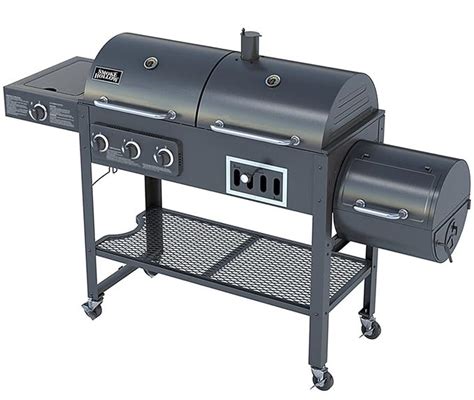 Smoke Hollow Cgs Gas Charcoal Smoker Grill With Side Burner Amazon