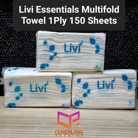 Jual Tisu Tissue Livi Essentials Towel Smart Multifold 150s 150 S 150