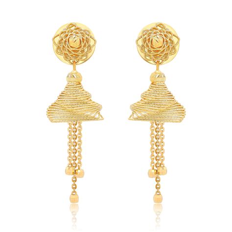 22k Gold Jhumka Earrings 835g Queen Of Hearts Jewelry