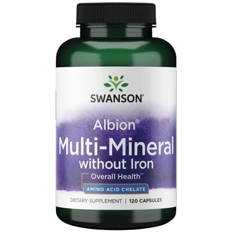 Swanson Ultra Albion Chelated Multi Mineral Without Iron 120 Caps Swanson Health Products