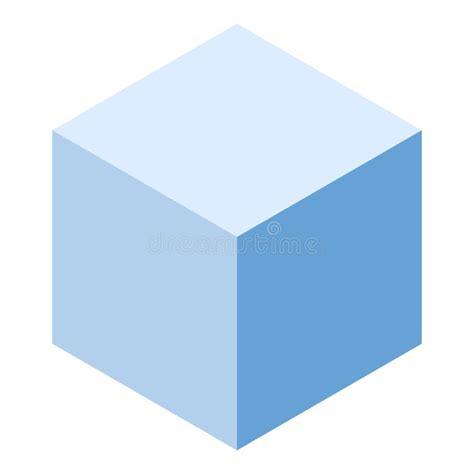 Cube With Blue Dots Icon Isometric Style Stock Vector Illustration