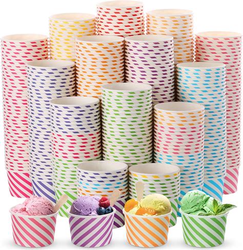 Amazon 500 Pcs Paper Ice Cream Cups 8 Oz Disposable Dessert