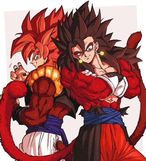 Gogeta Ssj 4 And Vegito Xeno Ssj 4 Personajes De Dragon Ball