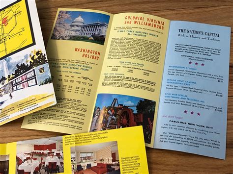 Washington Dc Set Of 3 Travel Brochures Williamsburg Envoy Etsy