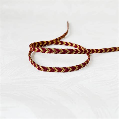 Metallic Flat Cord Rose Mille