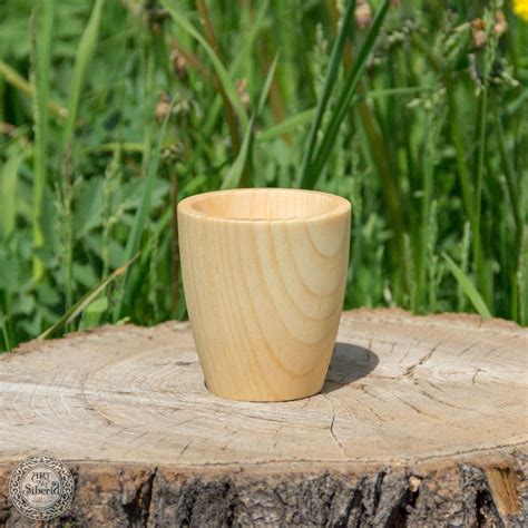 Wooden Drinking Glass For Herbal Tea Or Other Natural Siberian Cedar Wood СН2 Herbalism