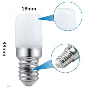 SCNNC LED Bulbs T18 E14 Fridge Lamp 3 W AC 230 V 300 LM Warm White 3000