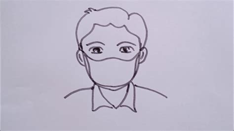 How To Draw People Wearing Maskeasy Drawing Step By Stepwearing Mask Drawing Youtube