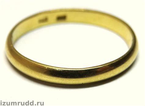 Обручальное кольцо из желтого золота 750 пробы