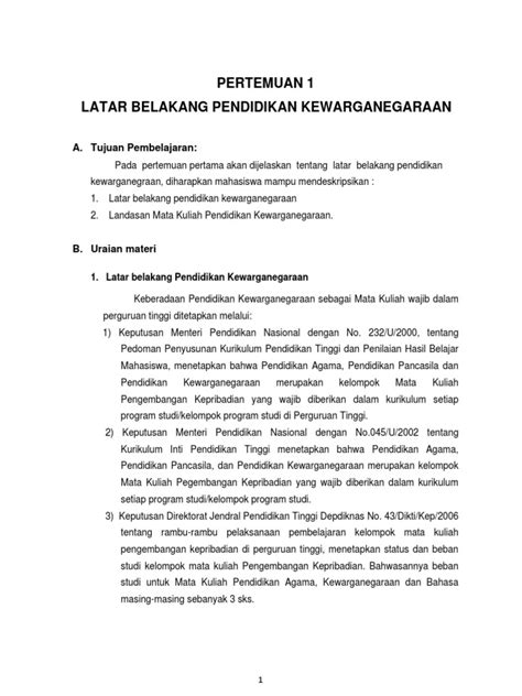 Pkn Pertemuan 1 Pdf