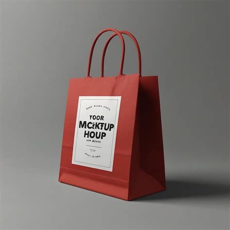 Modelo De Bolsa De Papel Vector Premium