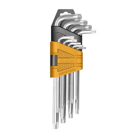 Set Llaves Torx Brazo Largo T T Piezas Hhk Ingco