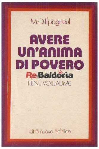 Avere Un Anima Di Povero Citt Nuova Editrice Epagneul Michel