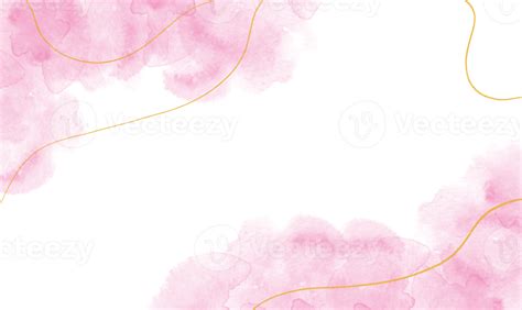 Abstrait Doux Rose Pastel Aquarelle Peindre Tache Contexte Avec Or