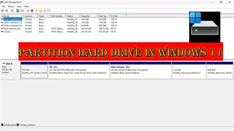 How To Create Disk Partitions In Windows 11 Step By Step 2023 Partition Hard Disks Youtube